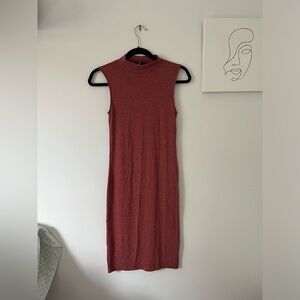 Forever 21 sleeveless mock neck bodycon dress